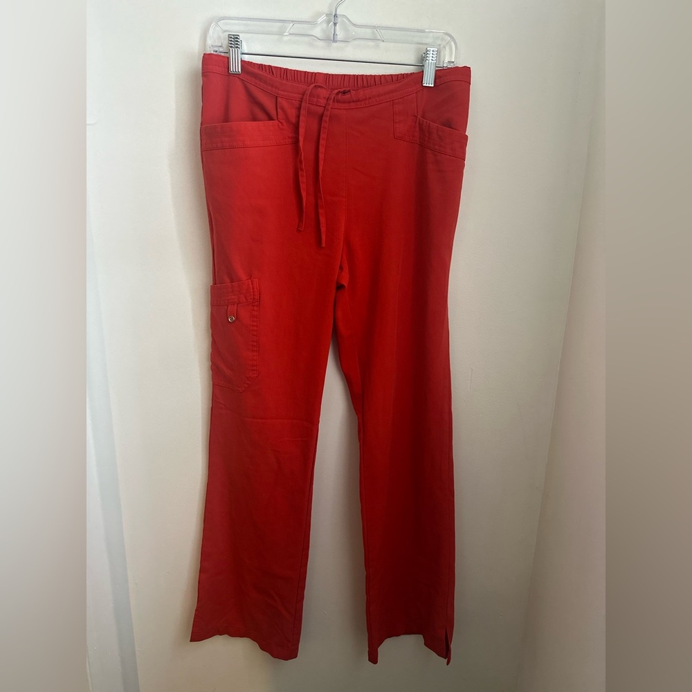 Grey's Anatomy Women's Vibrant Orange Scrub Pants Small